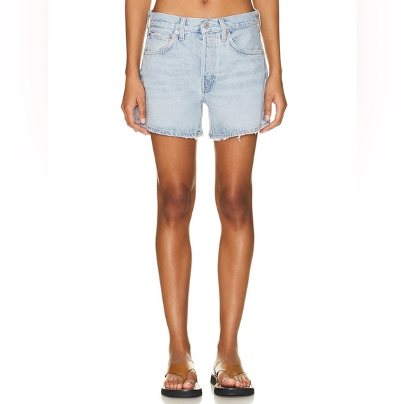 AGOLDE Parker Loose Fit‎ High Rise Vintage Long Denim Shorts in Twister Size 32 - Picture 6 of 16